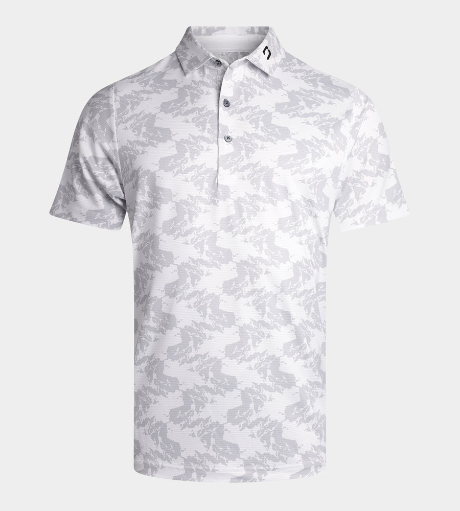 ABSTRACT EMOTIVE POLO - WHITE