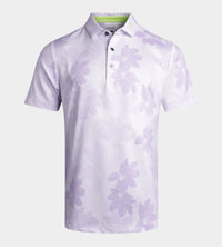 ABSTRACT FLOWER POLO - PURPLE - S