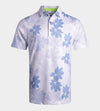 ABSTRACT FLOWER POLO - BLUE