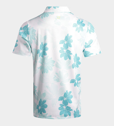 ABSTRACT FLOWER POLO - MINT