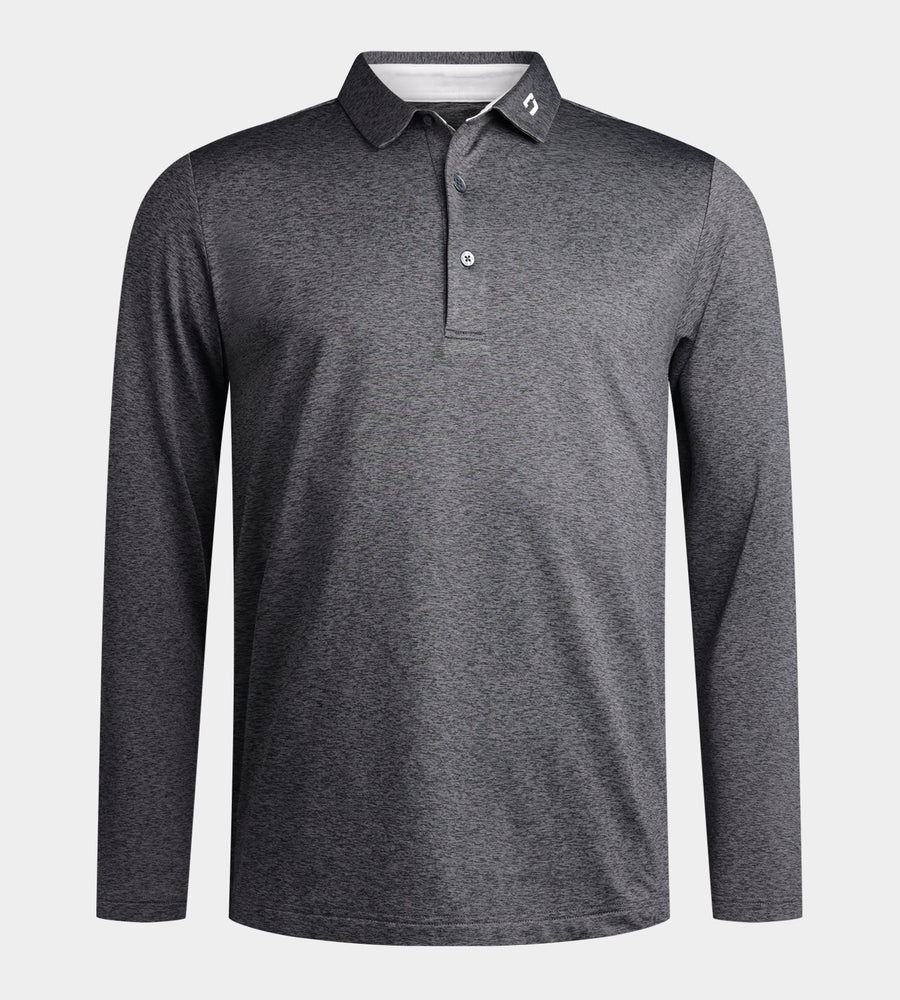 ARDENT FLEECE LINED POLO - BLACK