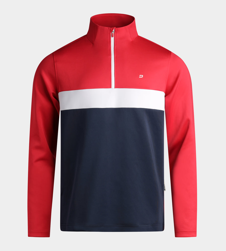 BLOCK HALF MIDLAYER - ROSSO