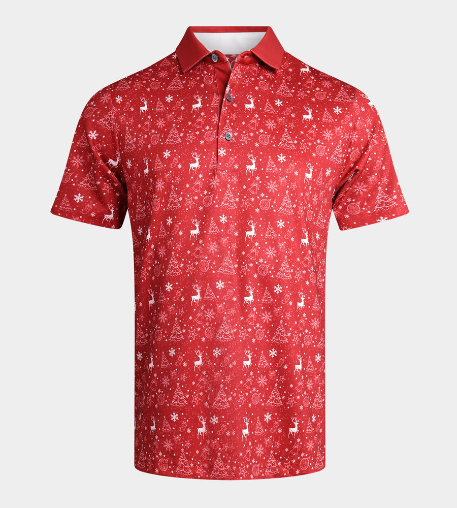 CHRISTMAS POLO - RED