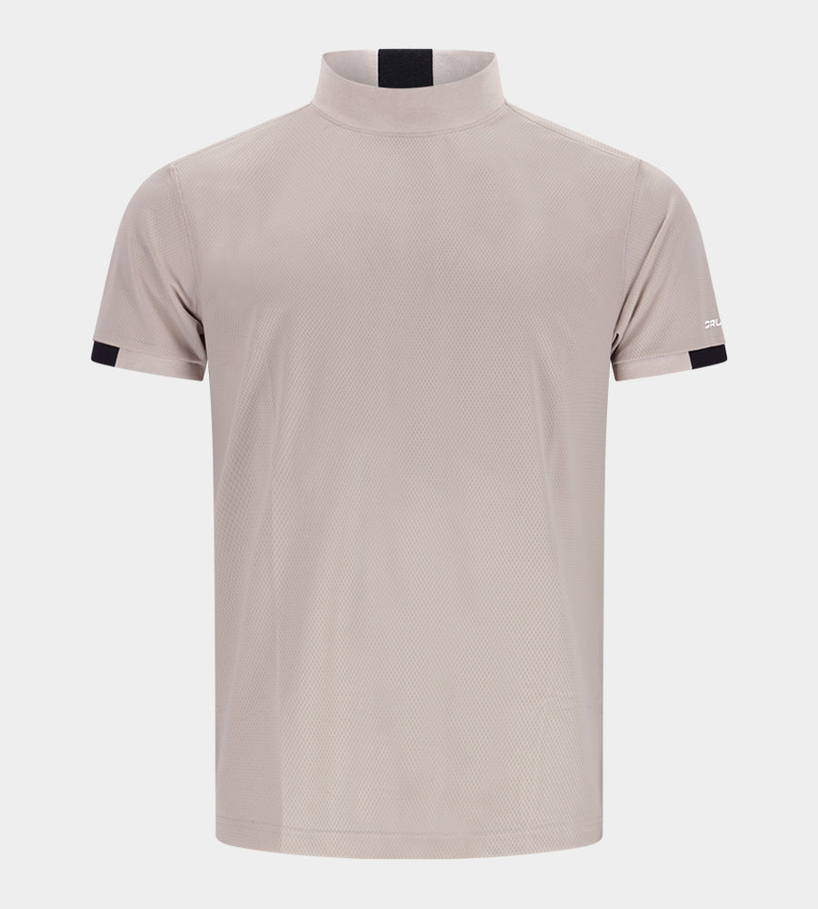Crowned Polo in Stone Colour Golf Stylish Polo Shirts Druids