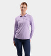 LADIES ELITE LONG SLEEVE POLO - LAVENDER