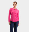 LADIES ELITE LONG SLEEVE POLO - PINK