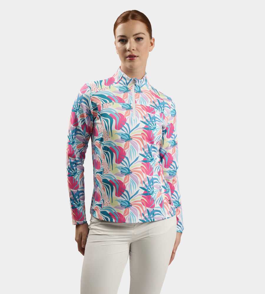 LADIES BIRDIE MIDLAYER - TROPIC BIANCO