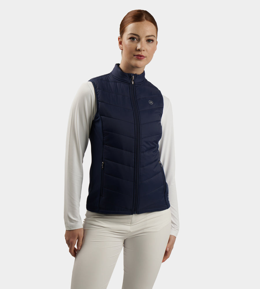 LADIES PANAMA GILET - MARINO