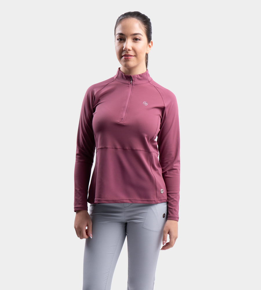 LADIES SPLIT HEM MIDLAYER - MULBERRY