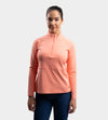 LADIES SPLIT HEM MIDLAYER - CORAL