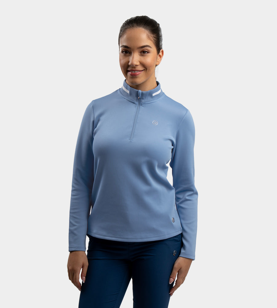 LADIES FAIRWAY FLEX MIDLAYER - DENIM