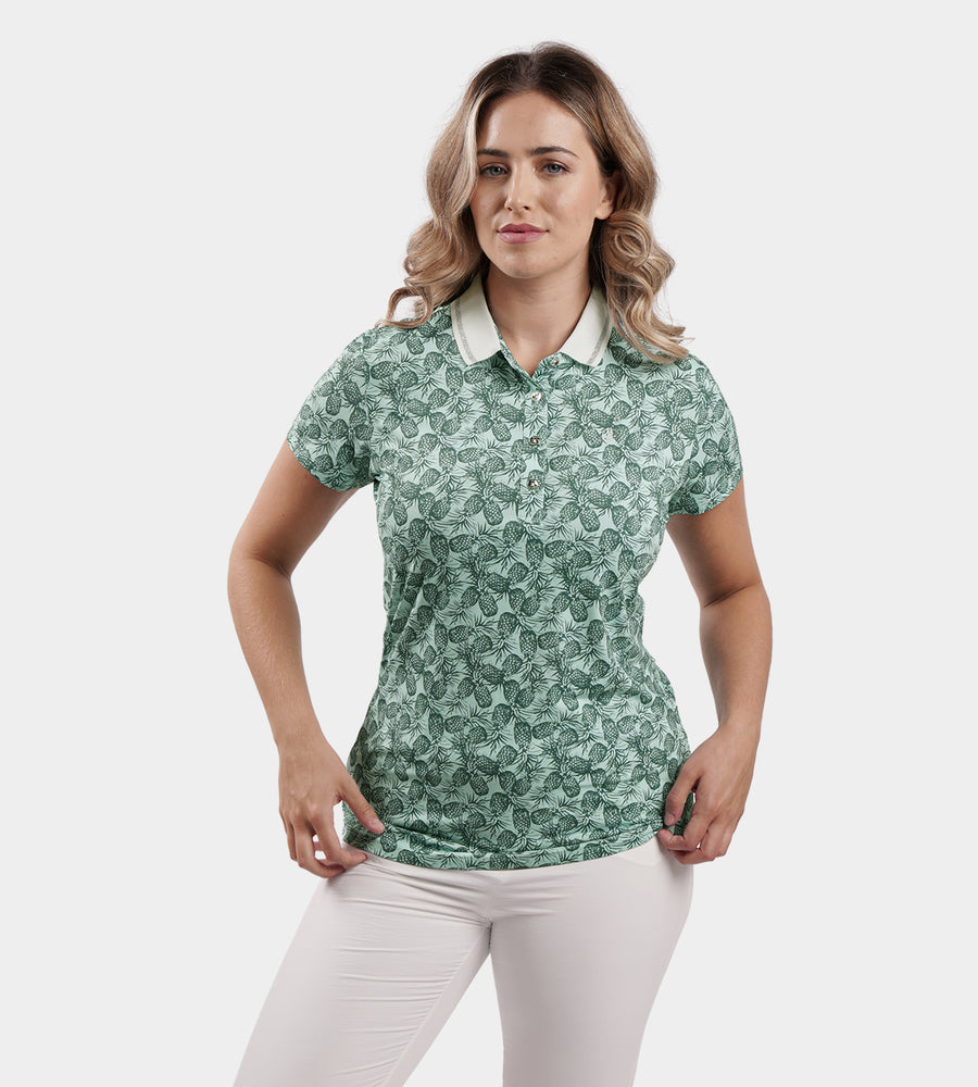 LADIES PINEAPPLE POLO - VERDE