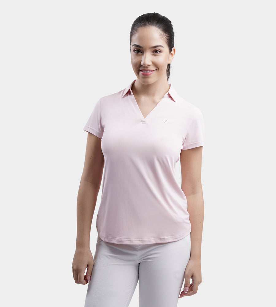 LADIES CLUBHOUSE POLO - BLUSH