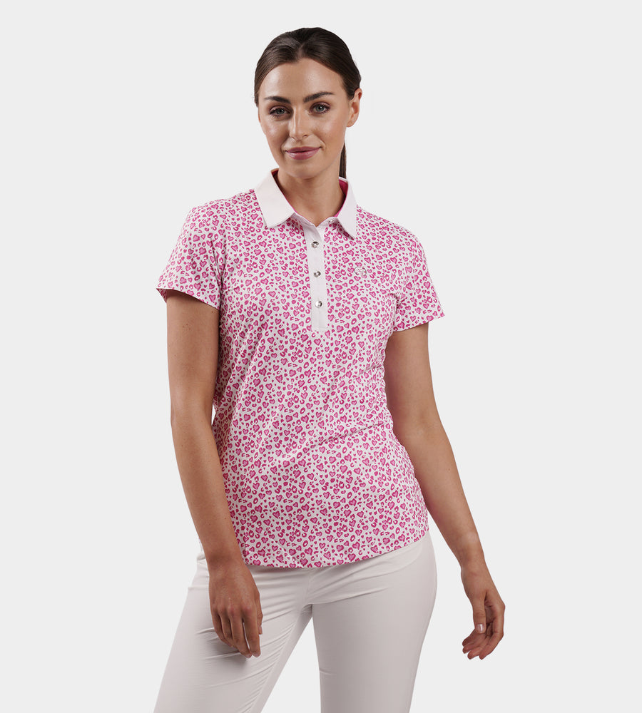 LADIES HEART POLO - ROSA