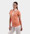 LADIES LEOPARD POLO - CORAL