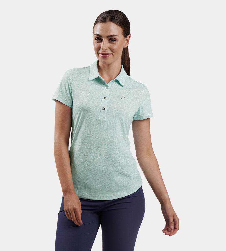 LADIES PETAL POLO - VERDE MENTA