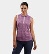 LADIES HEART SLEEVELESS POLO - ROSA/ MARINO SUAVE