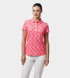 LADIES ABSTRACT EMOTIVE POLO - PINK