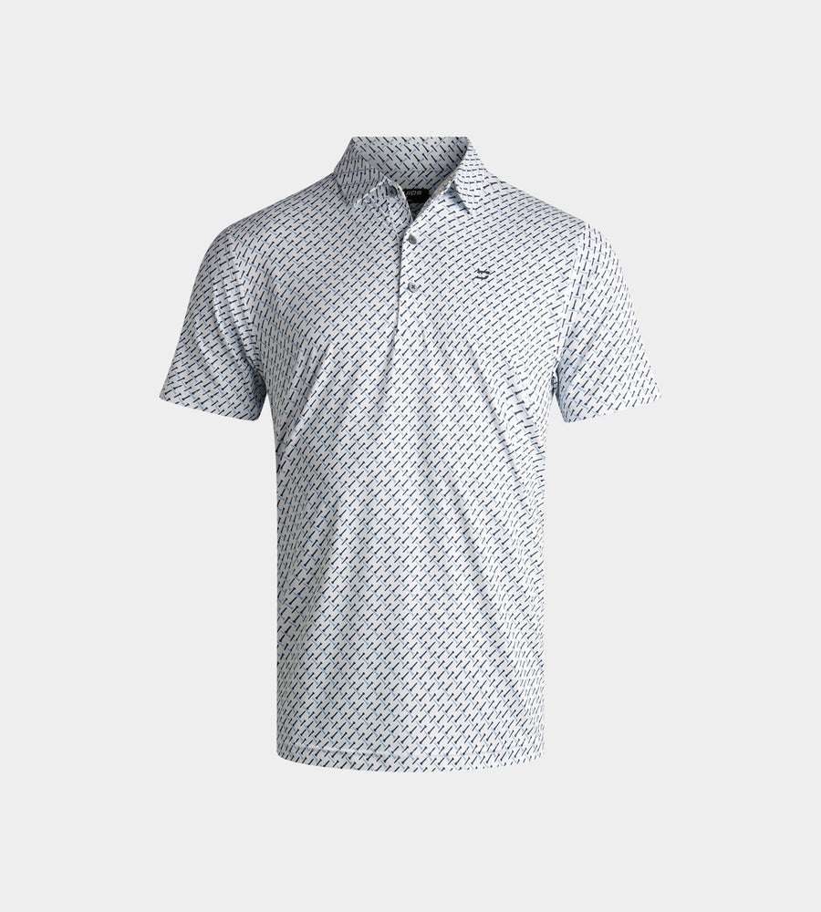 KIDS GOLF TEE POLO - WEISS