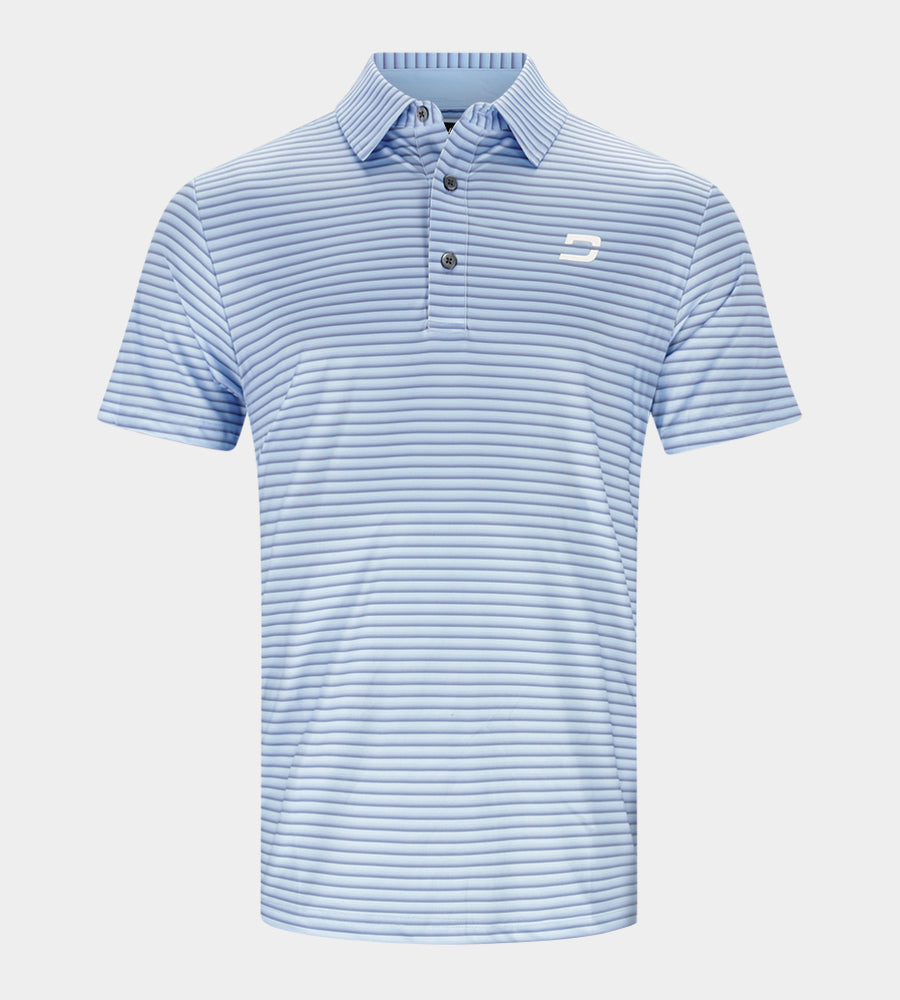 GRADIENT STRIPE POLO - BLUE