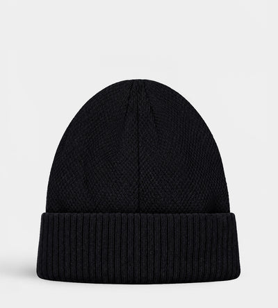 LADIES LINIE MARL BEANIE - BLACK
