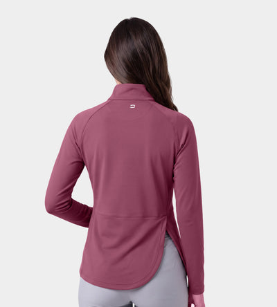 LADIES SPLIT HEM MIDLAYER - MULBERRY
