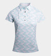 LADIES ABSTRACT EMOTIVE POLO - BIANCO