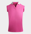 LADIES CAPPED POLO - ROSA