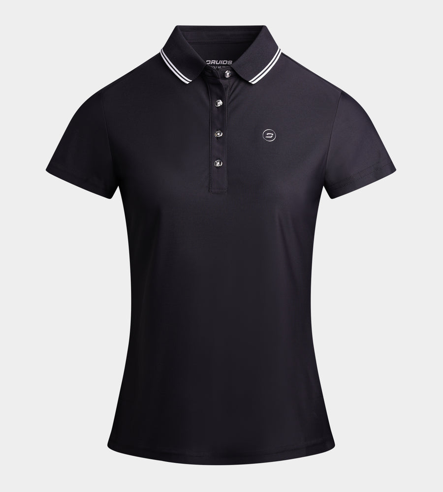LADIES CLASSIC FIT POLO - BLACK