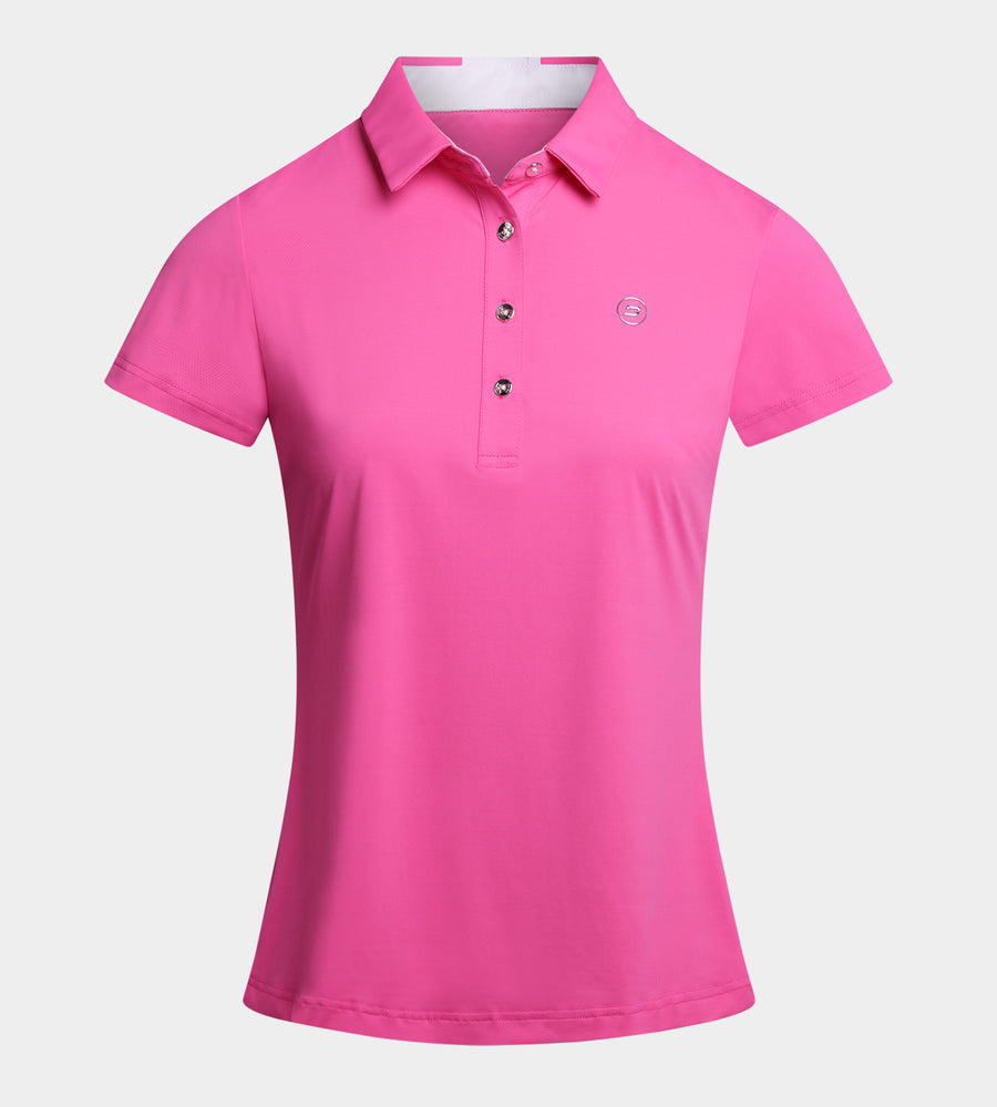 LADIES LEGACY POLO - BRIGHT PINK