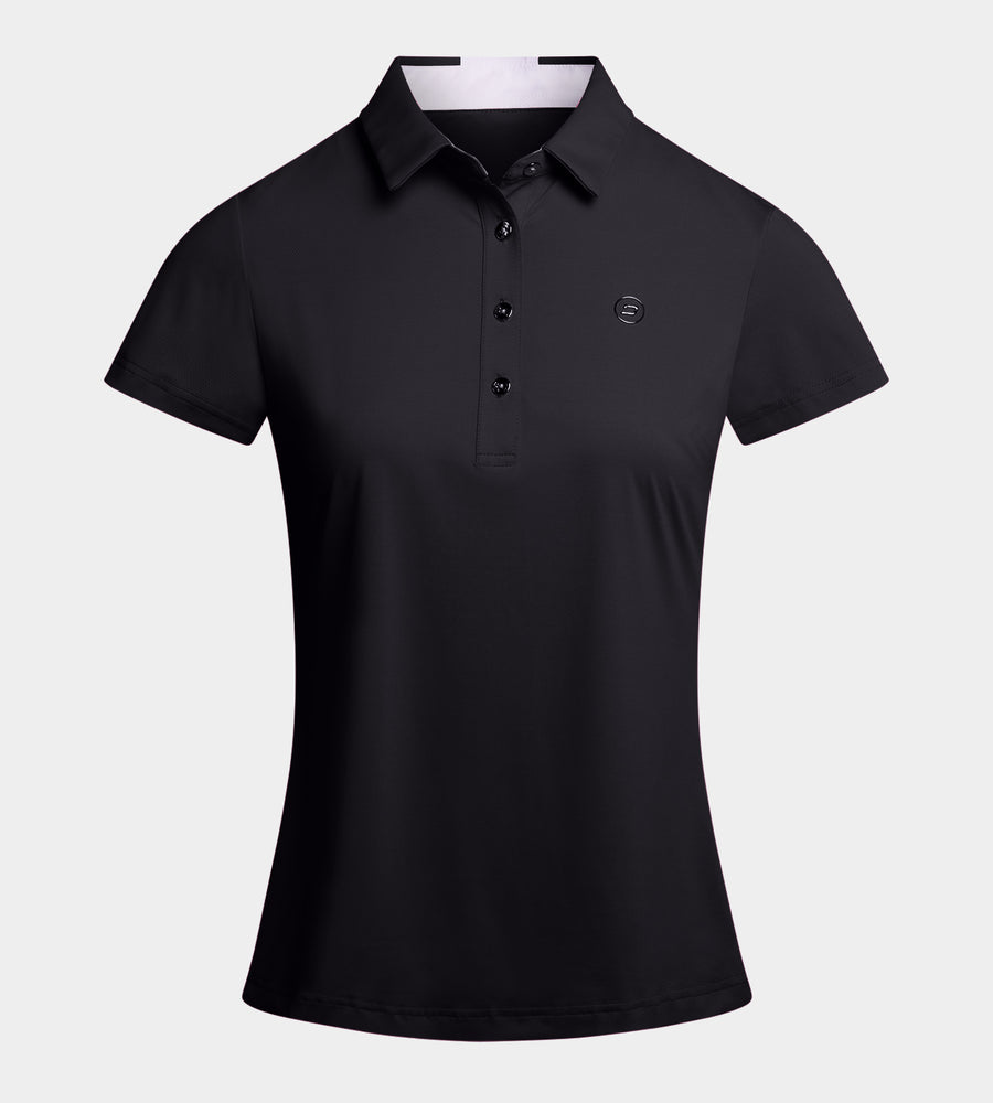 LADIES LEGACY POLO - BLACK