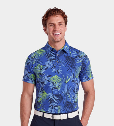 NEON TROPIC POLO - BLUE