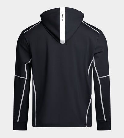OVERLOCK HOODIE - BLACK