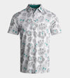 PINEAPPLE SKULLZ POLO - WHITE / TEAL