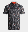 PINEAPPLE SKULL POLO - BLK/ ORANGE