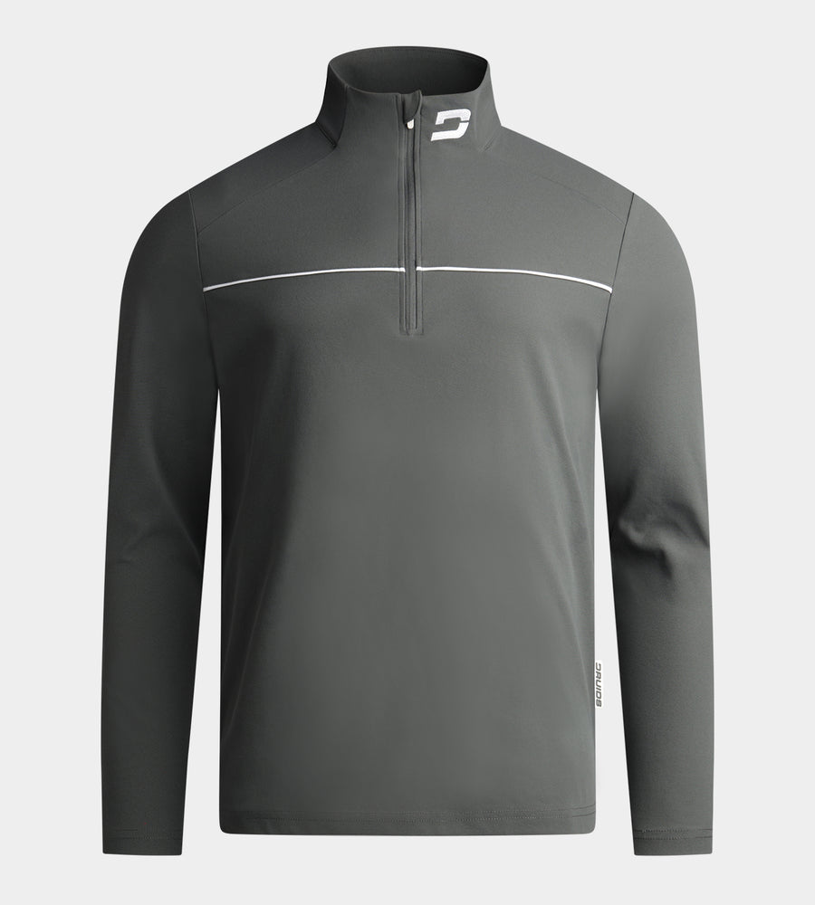 PIQUE MIDLAYER - CHARCOAL