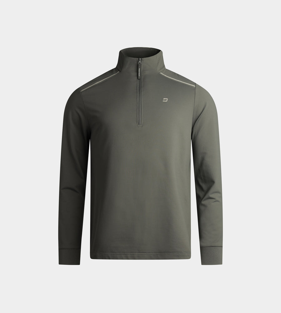 KIDS RIBBED PINE MIDLAYER - HOLZKOHLE