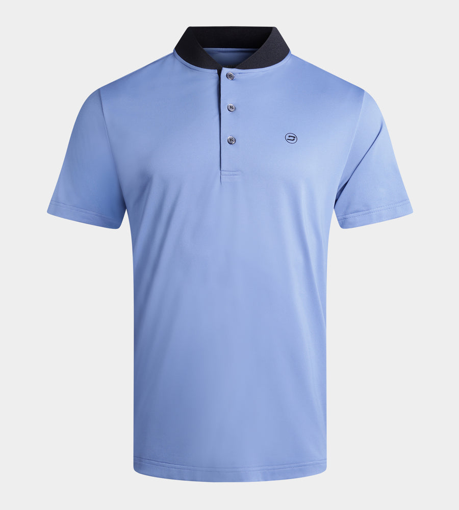 RIBBED PRIME POLO - DENIM