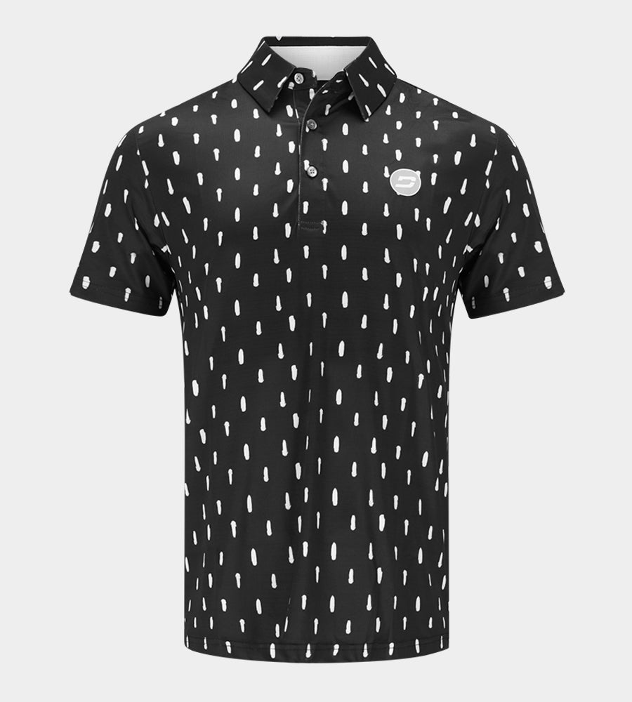 SPLATTER POLO - ZWART