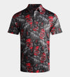 TIKI POLO - CHARCOAL / RED