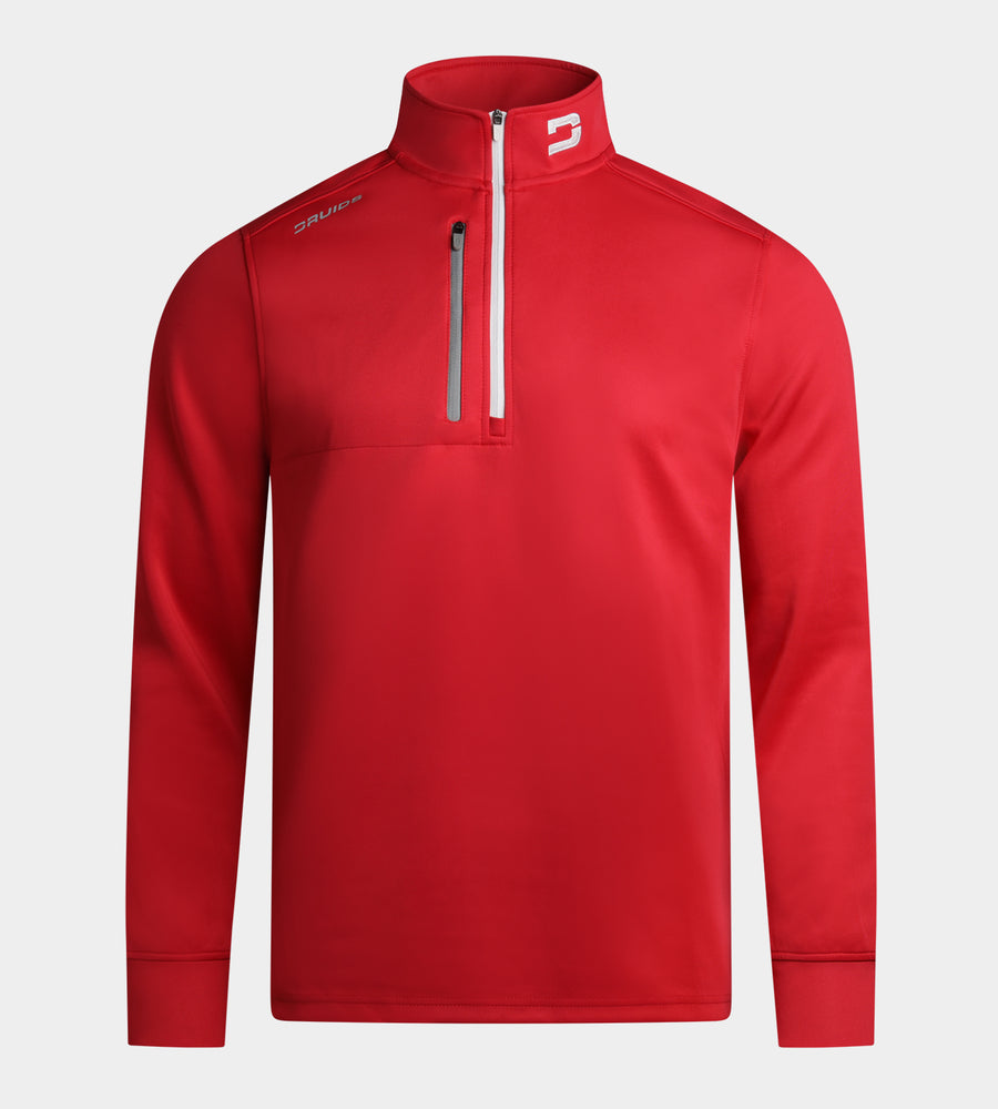 MEN'S ULTRA BLEND GOLF MIDLAYER 1/4 ZIP - RED