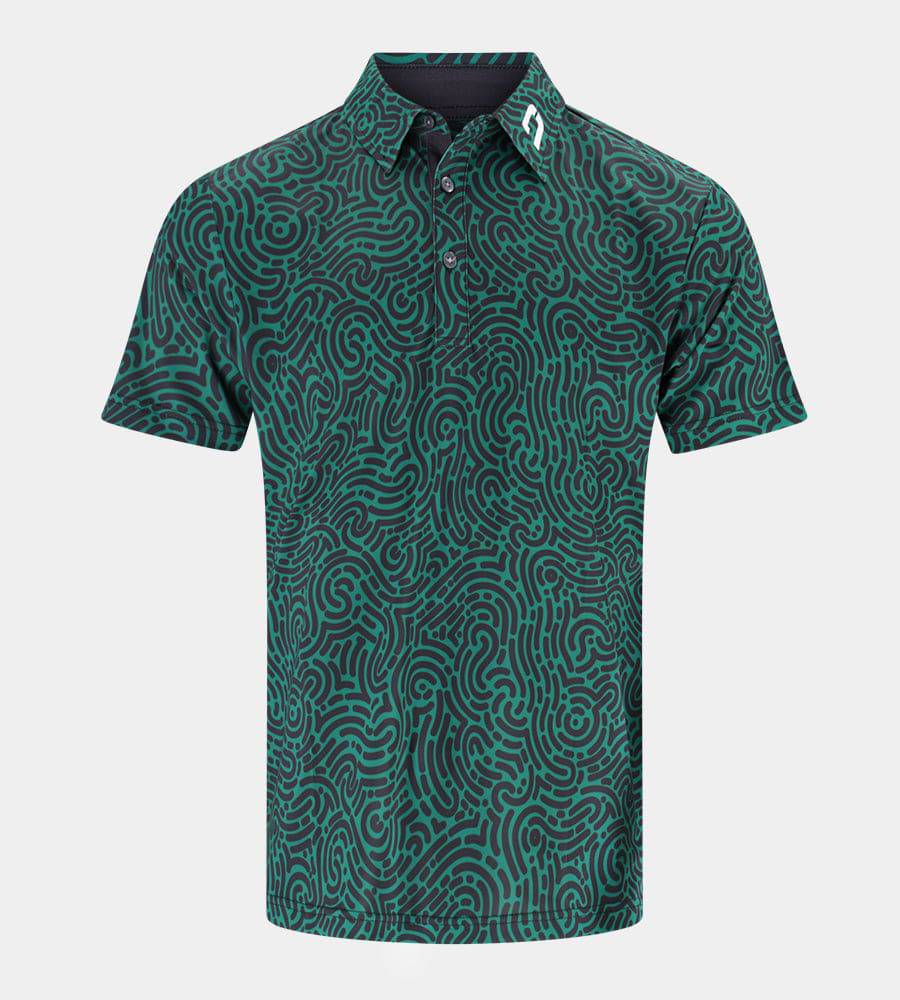 Men's Jumble Polo in Forest Golf Affordable Polo Shirts Druids