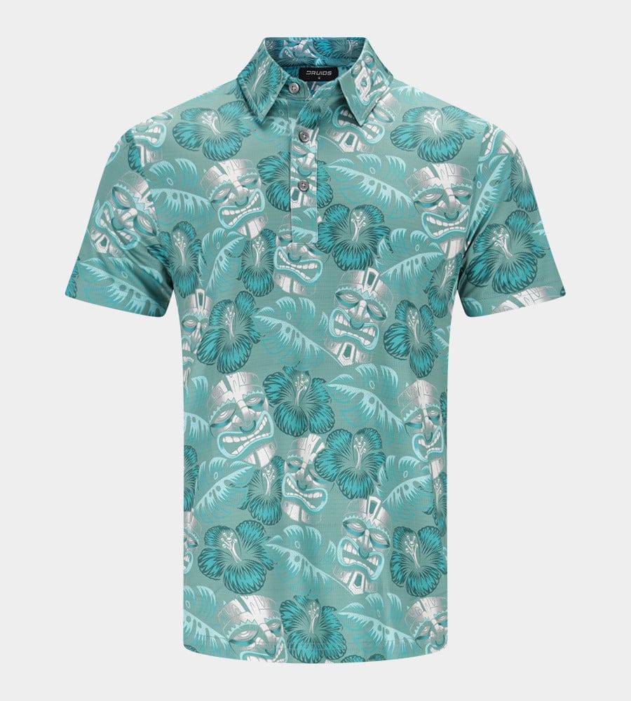 Tiki Polo in Sage Golf Lightweight Polo Shirts Druids