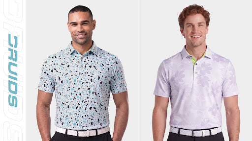 Druids printed golf polos