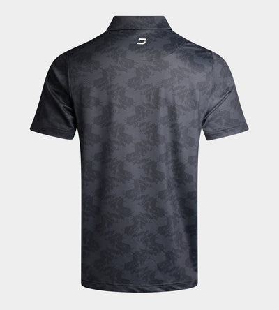 ABSTRACT EMOTIVE POLO - CHARCOAL