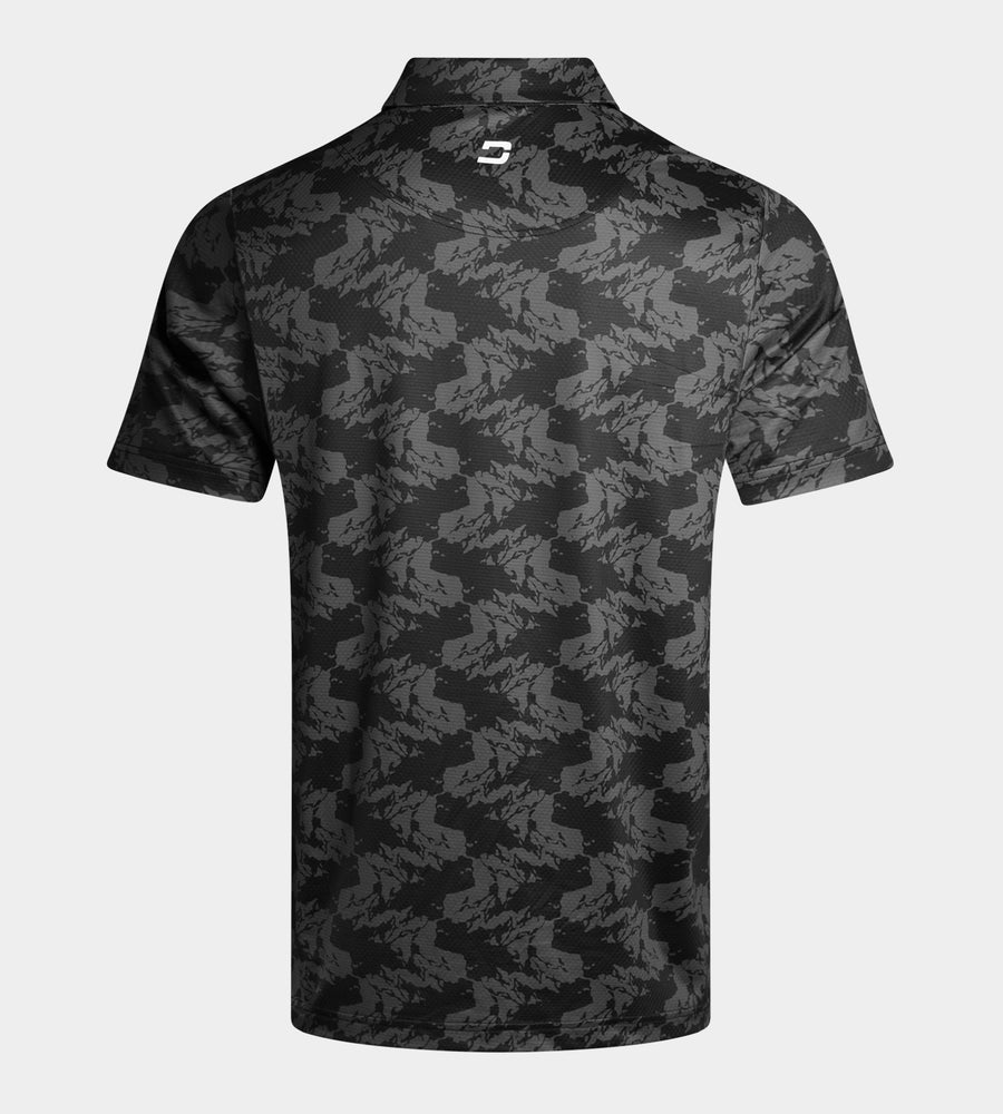 ABSTRACT EMOTIVE POLO - BLACK