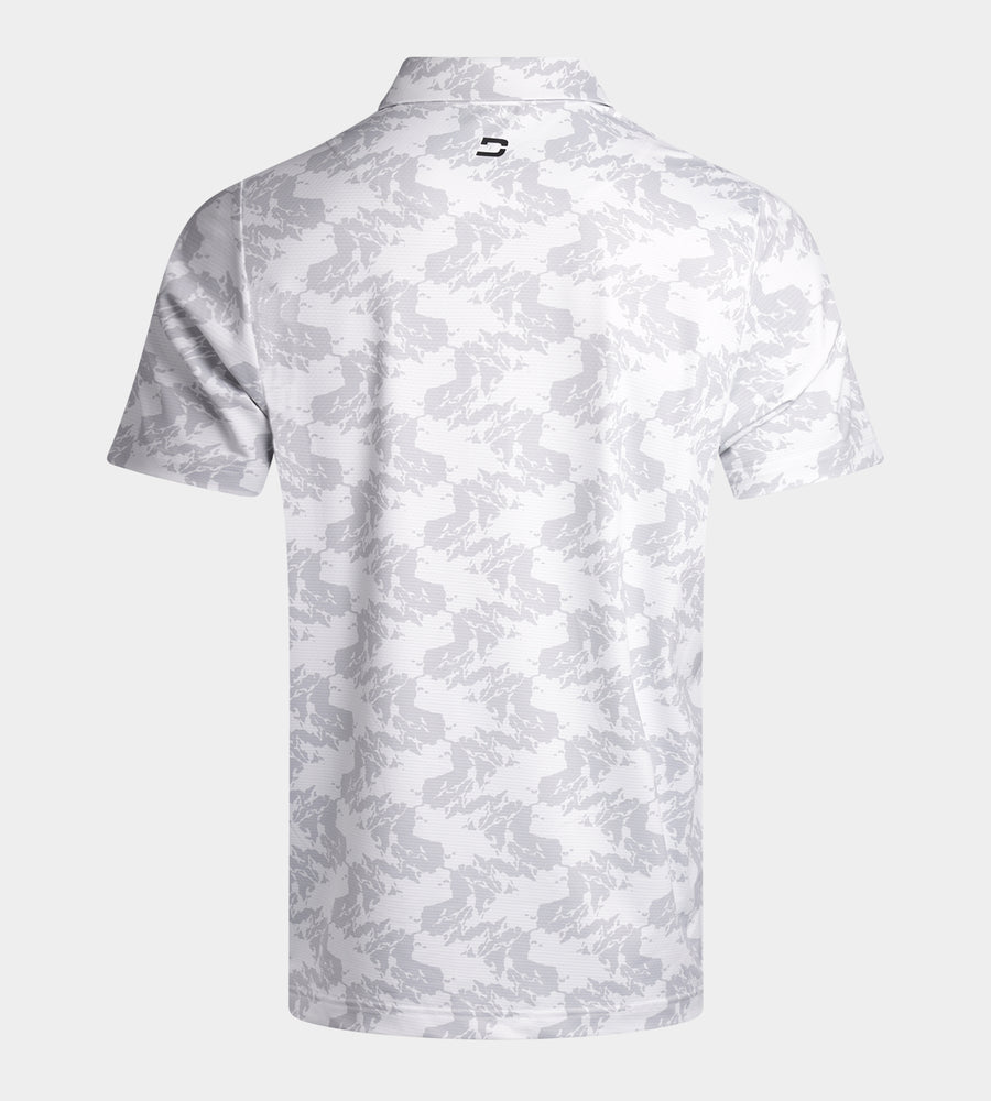 ABSTRACT EMOTIVE POLO - WHITE