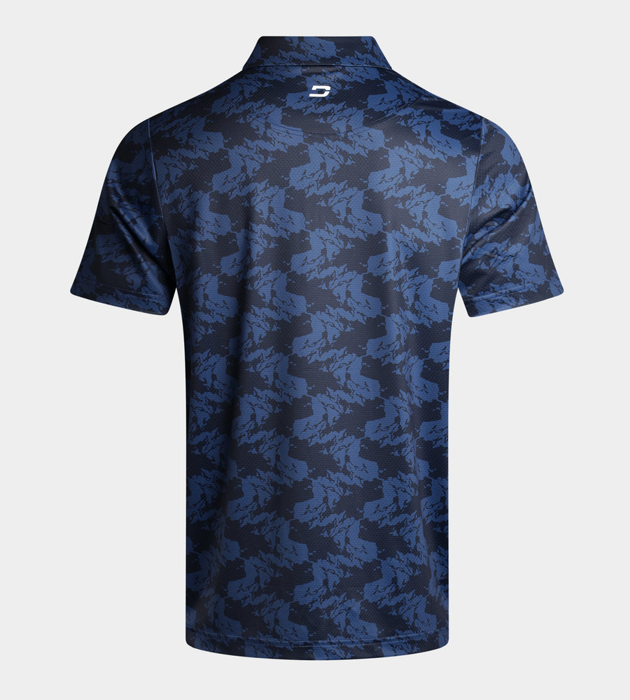 ABSTRACT EMOTIVE POLO - NAVY
