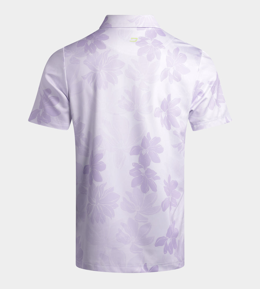 ABSTRACT FLOWER POLO - PURPLE