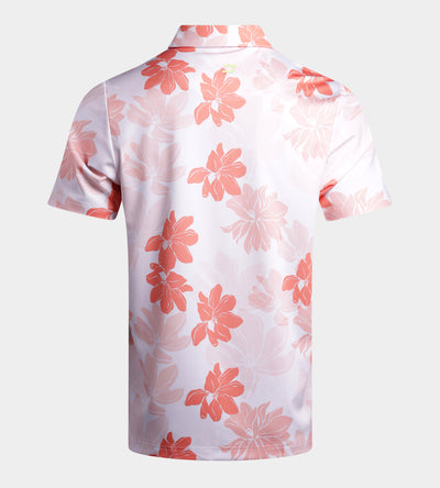 ABSTRACT FLOWER POLO - CORAL
